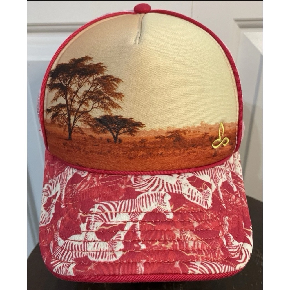 Unbranded Colorful African Theme Truck Hat Pink Red Snapback Closure